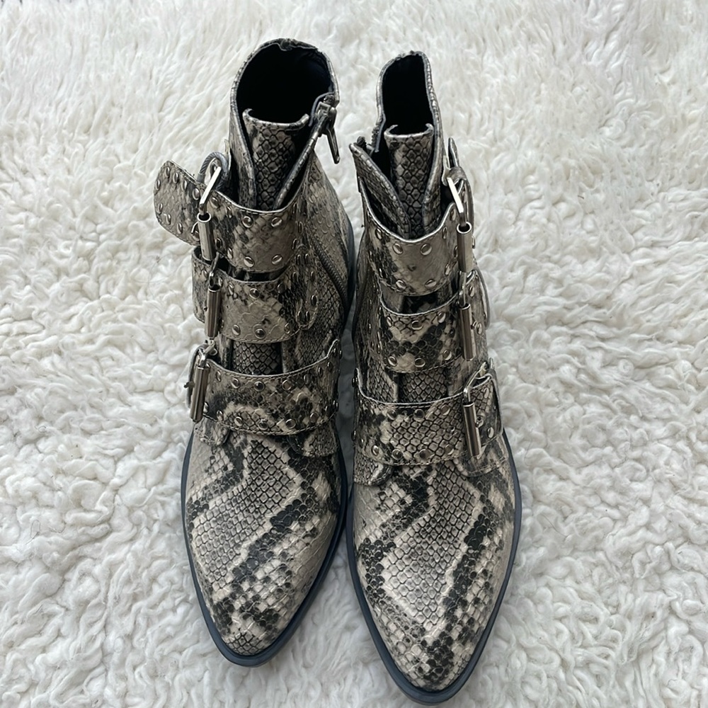 Steven Shoes. New Steven New York Harmon Triple Buckle Boot.